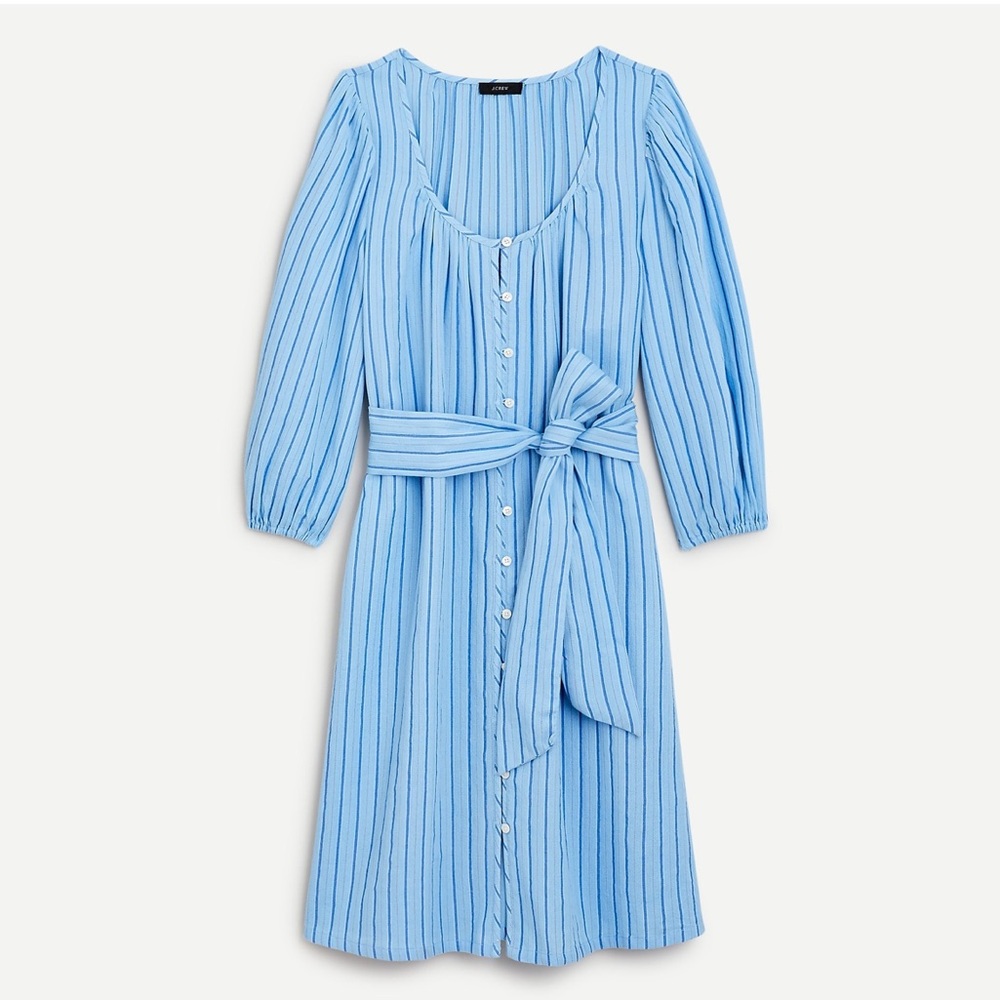 J CREW Balloon-sleeve dress in stripe